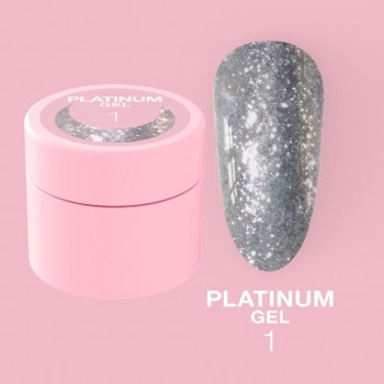 Nail glitter Platinum Gel no.1 5ml Lunamoon