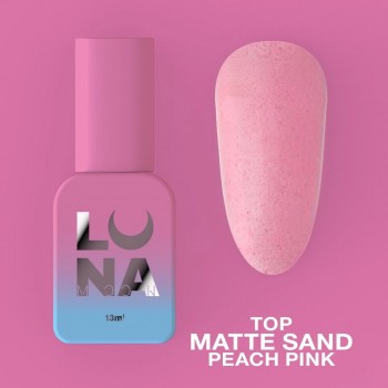 Gel Top Matte Sand Peach Pink 13 ml Lunamoon