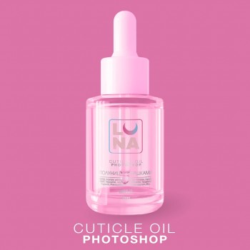 Dry cuticle oil with strawberry aroma and cream Photoshop Oil 30 ml Lunamoon