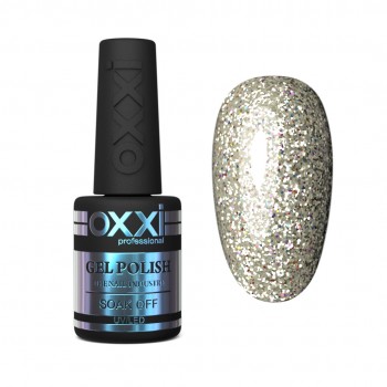Gel polish Oxxi 10 ml STAR GEL 003 silver with sequins and mica