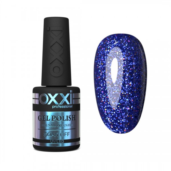 Gel polish Oxxi 10 ml STAR GEL 008 blue with sequins