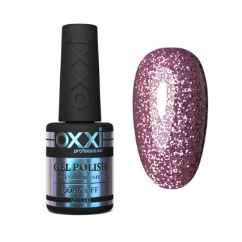Gel polish Oxxi 10 ml STAR GEL 011 peach-pink with sequins