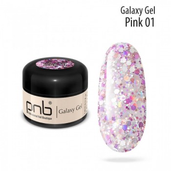 Galaxy Gel 01 Pink glitter 5 ml