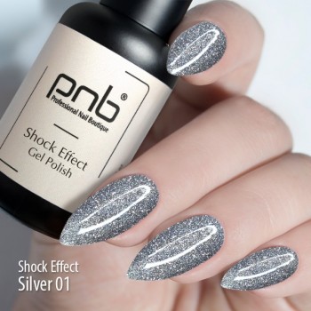  Gel Polish SHOCK EFFECT 01 Silver PNB 8 ml 