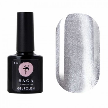 Gel polish Saga CAT SHINЕ silver 8 ml