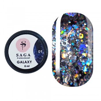 Gel polish Saga Galaxy glitter no.01 8ml