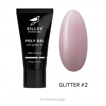 Poly Gel with GLITTER Siller 2 30 ml