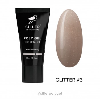 Poly Gel with GLITTER Siller 3 30 ml