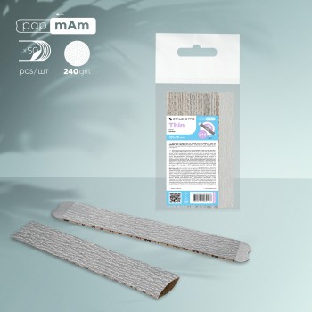 Refill set nail file papmAm streight file SMART 22 240 grit (50 pcs)