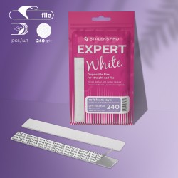 Refill set nail file white streight file soft EXPERT 20 240 grit (30 pcs)