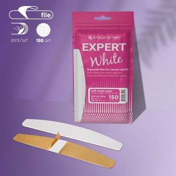 Refill set nail file white for half nail file soft EXPERT 40 150 grit (30 pcs)