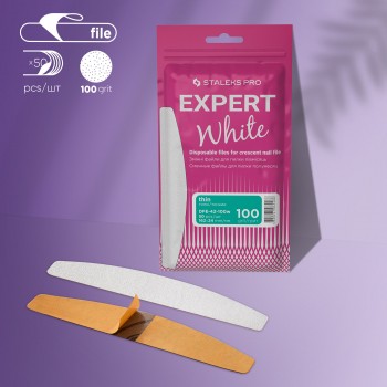 Refill set nail file white for half nail file EXPERT 42 100 grit (50 pcs.)