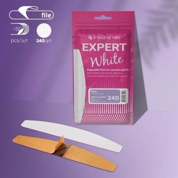 Refill set nail file white for half nail file EXPERT 42 240 grit (50 pcs.)