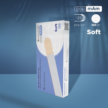 Refill set nail file white papmAm (soft) wood EXPERT 20 100 grit (25 pcs)