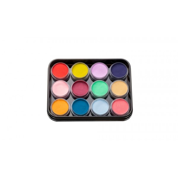 A set of colored acrylic powder 12 pcs. L-1