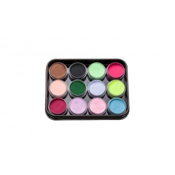 A set of colored acrylic powder 12 pcs. L-2