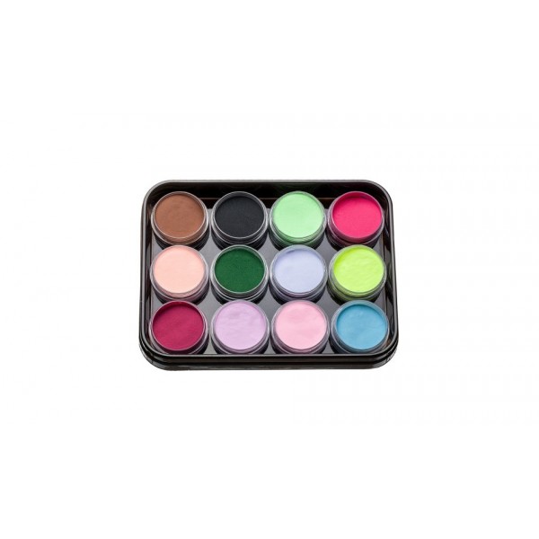 A set of colored acrylic powder 12 pcs. L-2