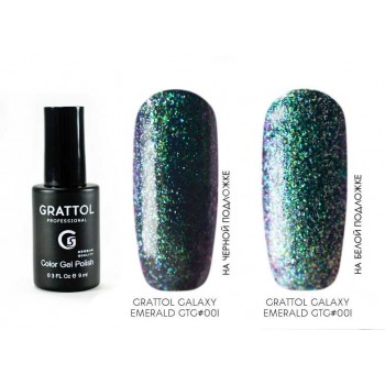 001 Grattol Gel Polish Galaxy Emerald 9ml