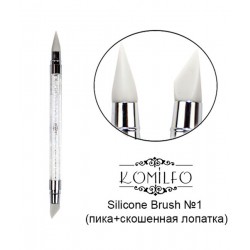Silicone Brush Komilfo Silicone Brush №1 (spade + beveled blade)
