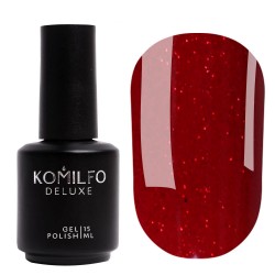 Gel polish Komilfo Deluxe Series D305 15 ml (red with sequins)