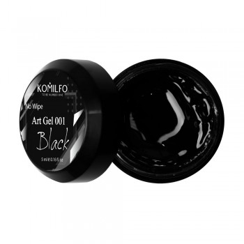 Komilfo No Wipe Art Gel Black 001 5 ml