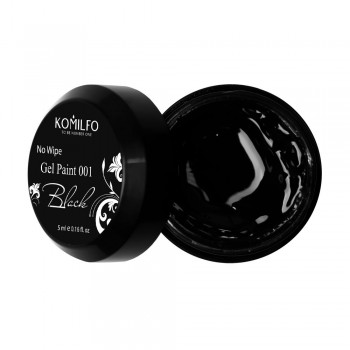 Komilfo No Wipe Gel Paint Black 001 5 ml