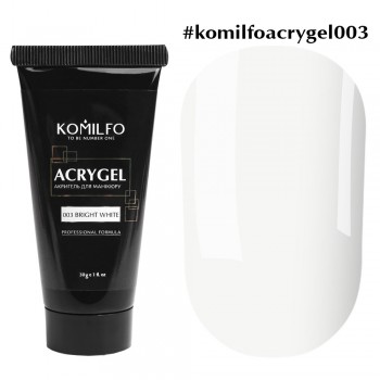 Komilfo Acryl Gel 003 Bright White, 30 gr 