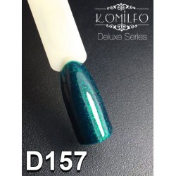 Gel polish D157 8 ml Komilfo Deluxe (dark bottle green, micro-gloss)