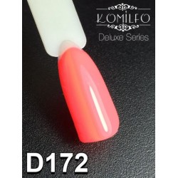 Gel polish D172 8 ml Komilfo Deluxe (bright, rich orange-coral, neon)