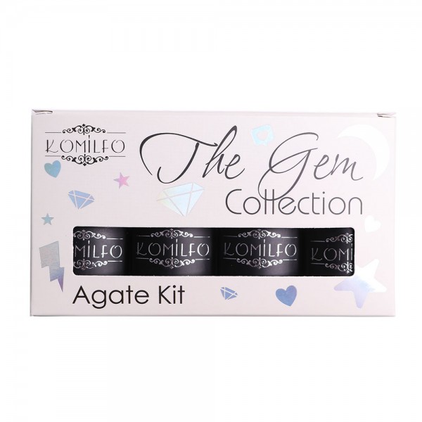 Komilfo The Gem Collection Agate Kit (monochrome), №025, 026, 027, 028