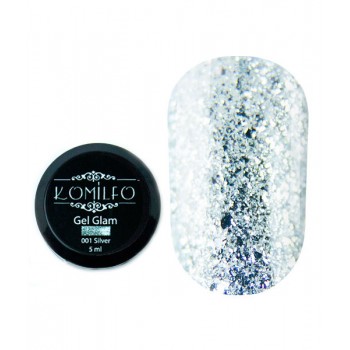Komilfo Glam Gel 001 Silver 5 ml