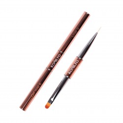 Brush Komilfo Rose gold Double Gel oval 6 (Nylon)/Liner 9 (Nylon)