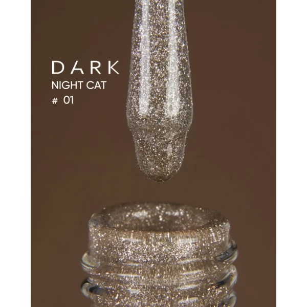Dark gel polish Night Cat 01 10 ml