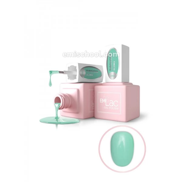 EMI Lac Gel polish PR Turquoise glaze 198 9 ml EMI Lac Gel polish PR Turquoise glaze 198 9 ml