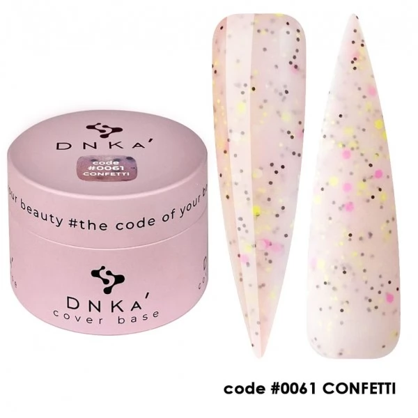 DNKa Cover Base 30 ml no.0061 Confetti DNKa Cover Base 30 ml no.0061 Confetti