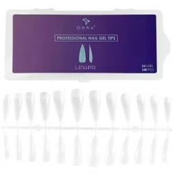 Professional Nail Gel Tips L-Stilleto DNKa 240pcs