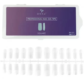Professional Nail Gel Tips Square DNKa 240pcs
