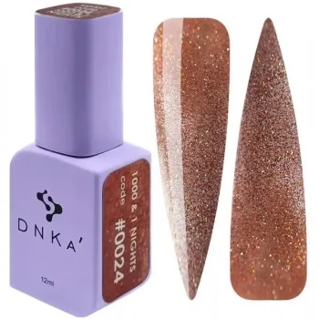 COLOR GEL POLISH CATS EYE DNKa 12 ml #0024 1000-1 NIGHTS HEMA-TPO Free