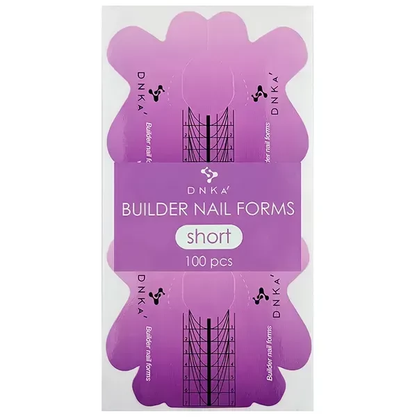 PAPER BUILDER NAIL FORMS SHORT DNKa 100pcs PAPER BUILDER NAIL FORMS SHORT DNKa 100pcs