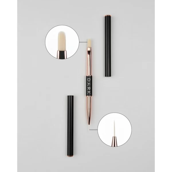 DARK Double-sided Brush Black Matte (Liner 10mm + Gel 12mm) DARK Double-sided Brush Black Matte (Liner 10mm + Gel 12mm)