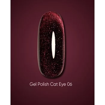 Dark gel polish Cat Eye 06 10 ml