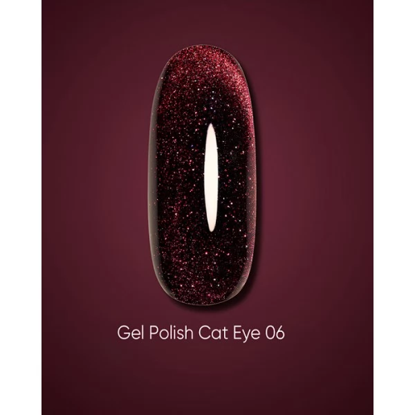 Dark gel polish Cat Eye 06 10 ml