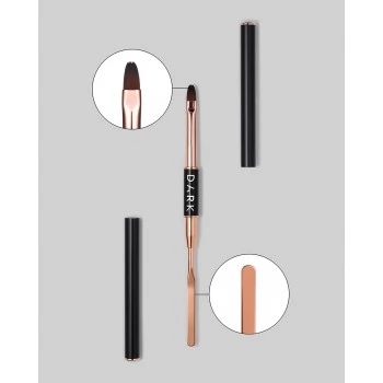 DARK Double-sided black brush spatula + rounded gel 9 mm