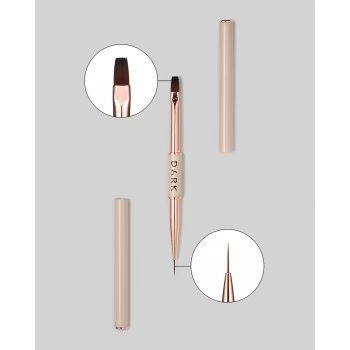 DARK Double-sided beige brush liner 11 mm + flat square gel 9 mm