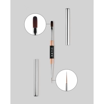 DARK Double-sided brush liner 10 mm + rounded gel 12 mm