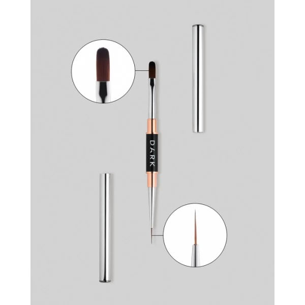 DARK Double-sided brush liner 10 mm + rounded gel 12 mm DARK Double-sided brush liner 10 mm + rounded gel 12 mm