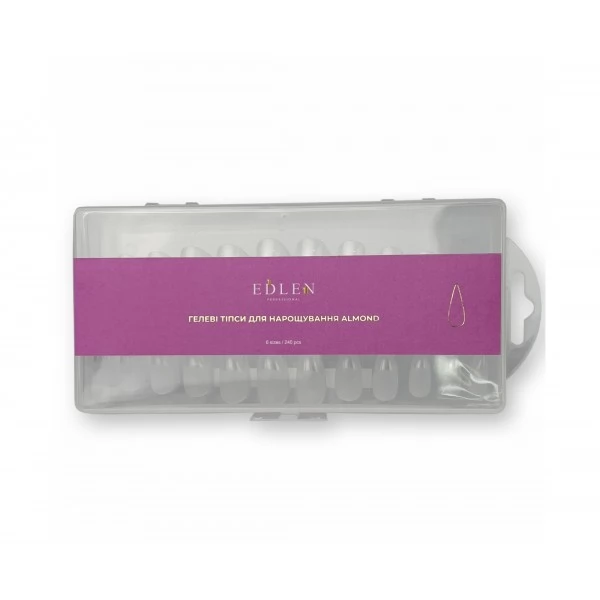 Gel tips for building Almond Edlen (almonds) 240 pcs Gel tips for building Almond Edlen (almonds) 240 pcs