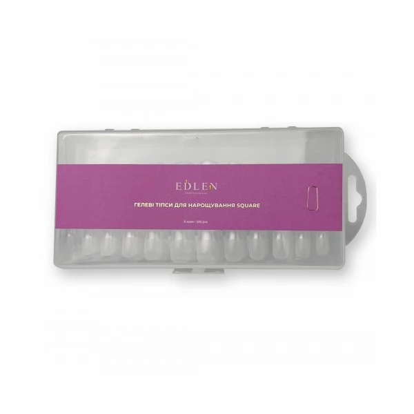 Square Edlen Gel Extension Tips (Square) 240 pcs Square Edlen Gel Extension Tips (Square) 240 pcs