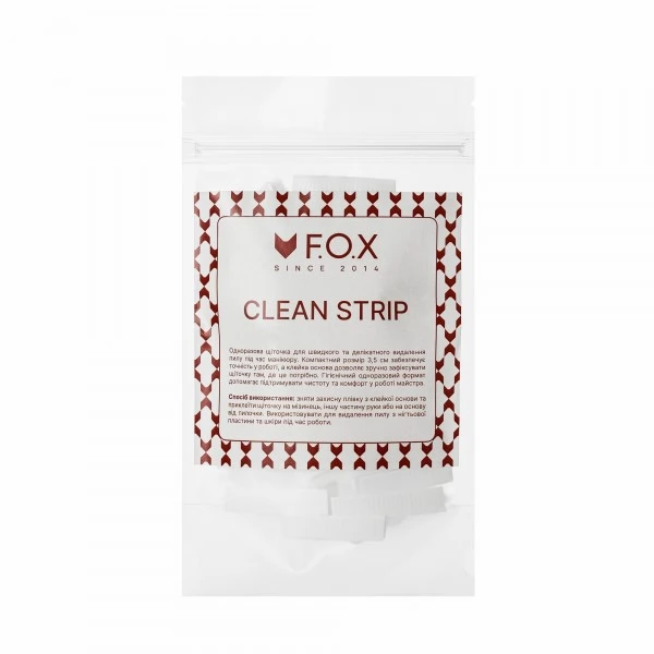 Disposable Adhesive Dust-removal Strip F.O.X Clean Strip 50 pcs Disposable Adhesive Dust-removal Strip F.O.X Clean Strip 50 pcs