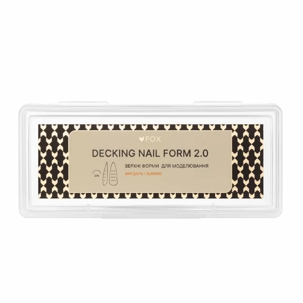 Upper Nail Forms F.O.X Decking Nail form 2.0 Almond 24 pcs